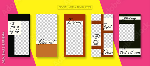 Modern Stories Vector Background.