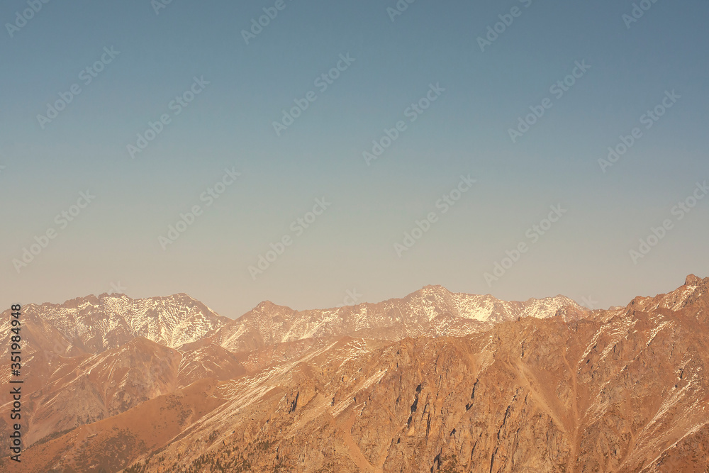 Wonderful mountains landscapre with clear sky