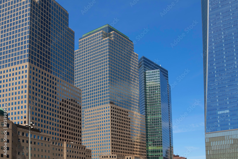 New York City - May 2,  2020: Brookfield Place, built as and still commonly referred to as the World Financial Center, is a shopping center and office-building complex located across WTC.