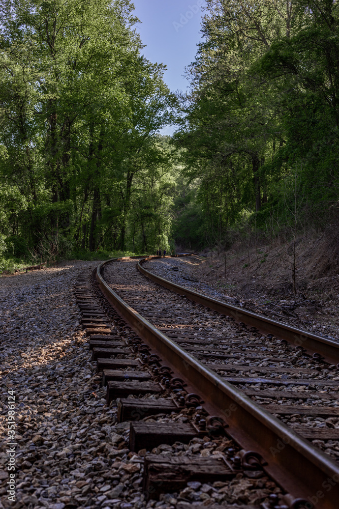 Train railway in Patapsco State Park, MD