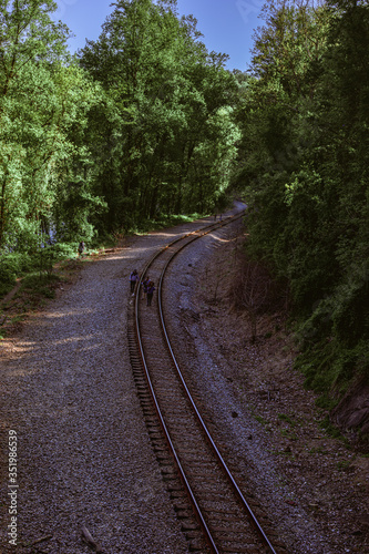 Train railway in Patapsco State Park, MD