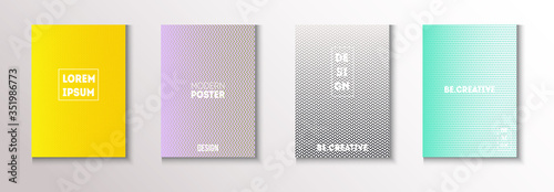 Folded Minimal Cover Vector Set. Cool Technology Wallpaper. Pattern 