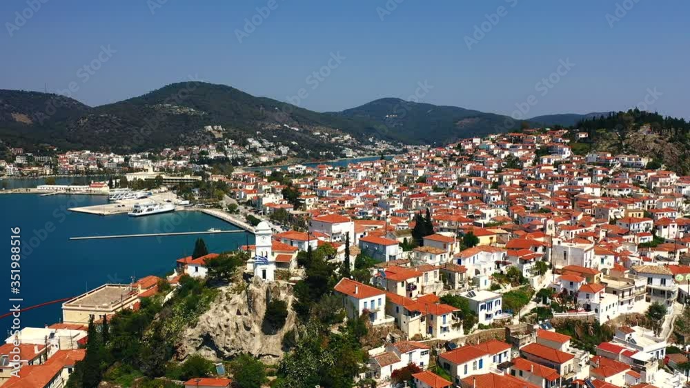 Poros city on Poros Island, Greece Peloponesse Poros city on Poros Island, Greece Peloponesse