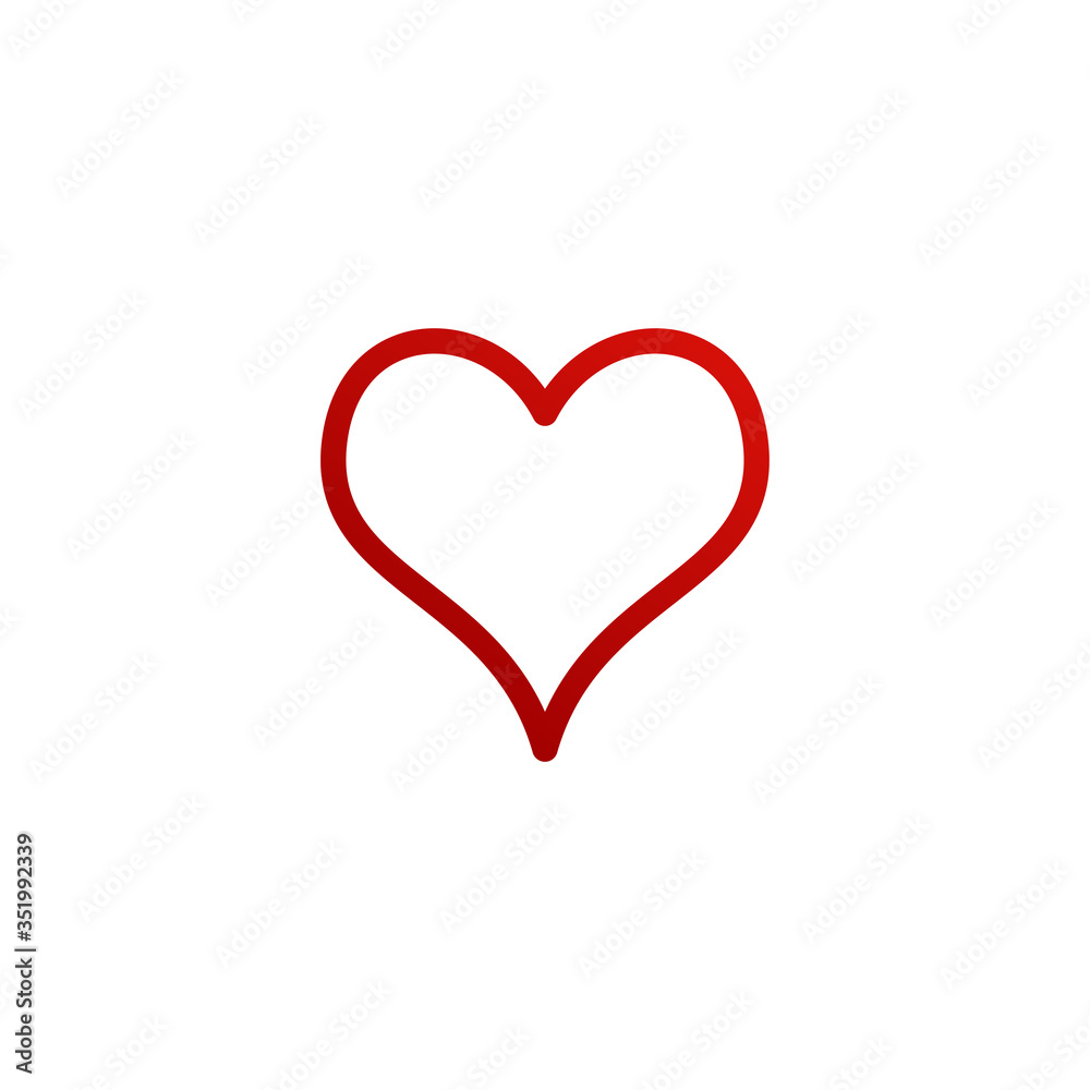 Heart Icon,Symbol of Love and Valentine Day's.Flat Icon Collection