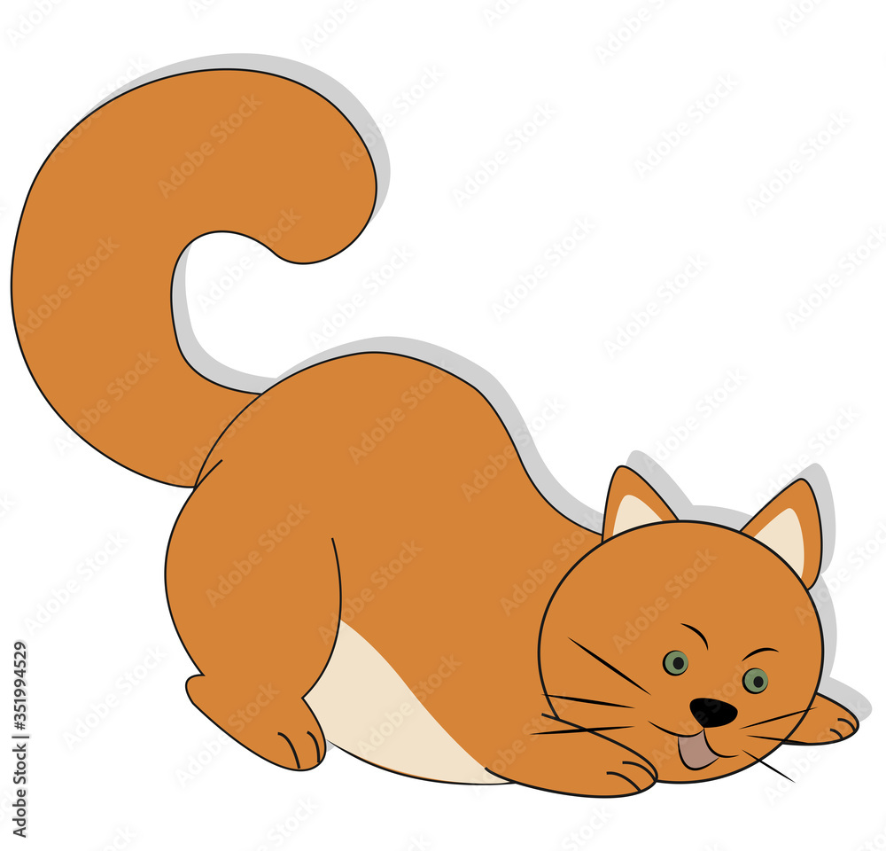 Red hunting cat. Red hunting cat.