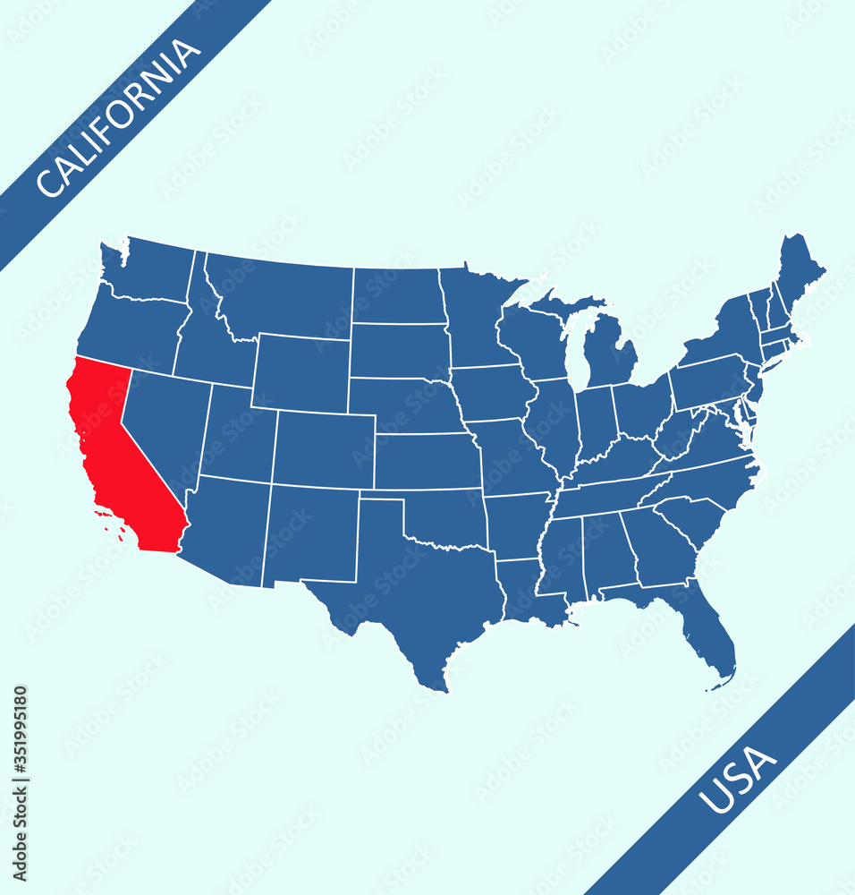 California on Unites States map