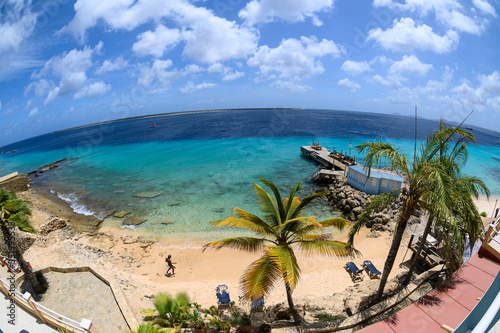 Fototapeta Naklejka Na Ścianę i Meble -  Panorama of the east coast of Bonaire, Netherlands Antilles