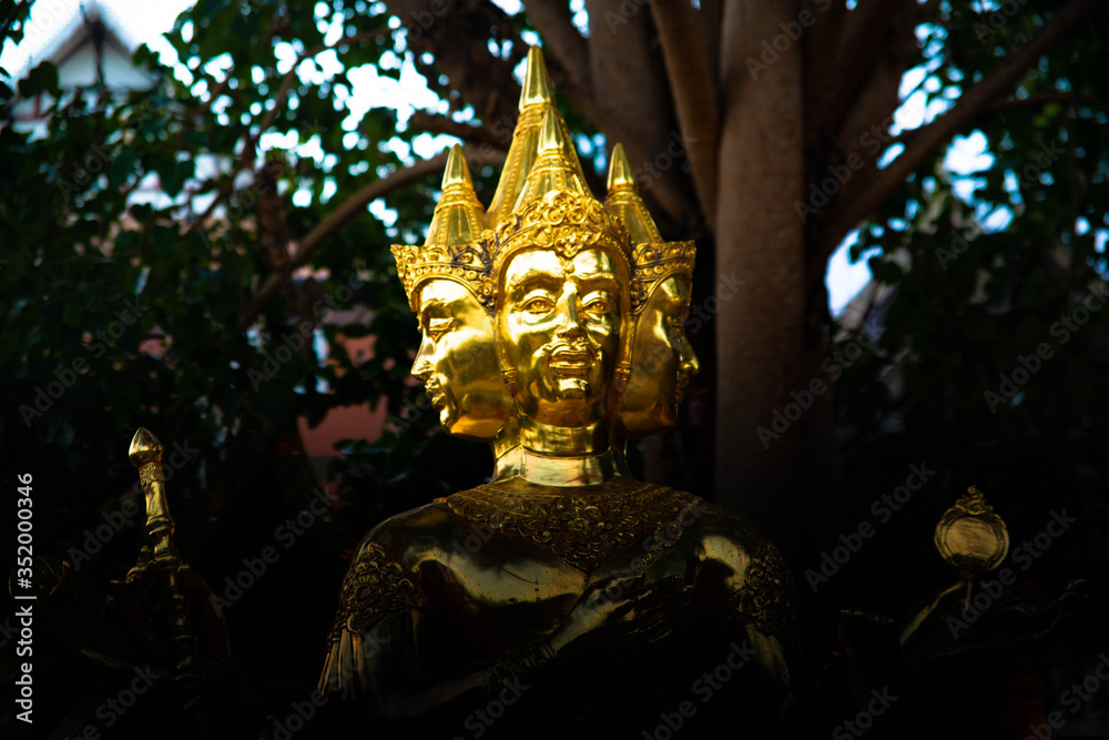 A beautiful view of buddhist temple at Chiang Mai, Thailand.