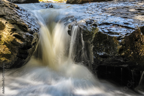 small waterfall in the mountains