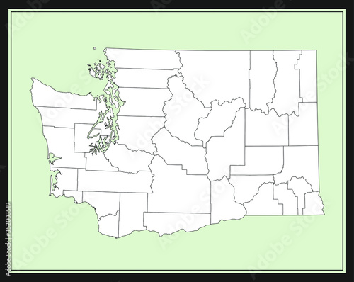 County map of Washington state