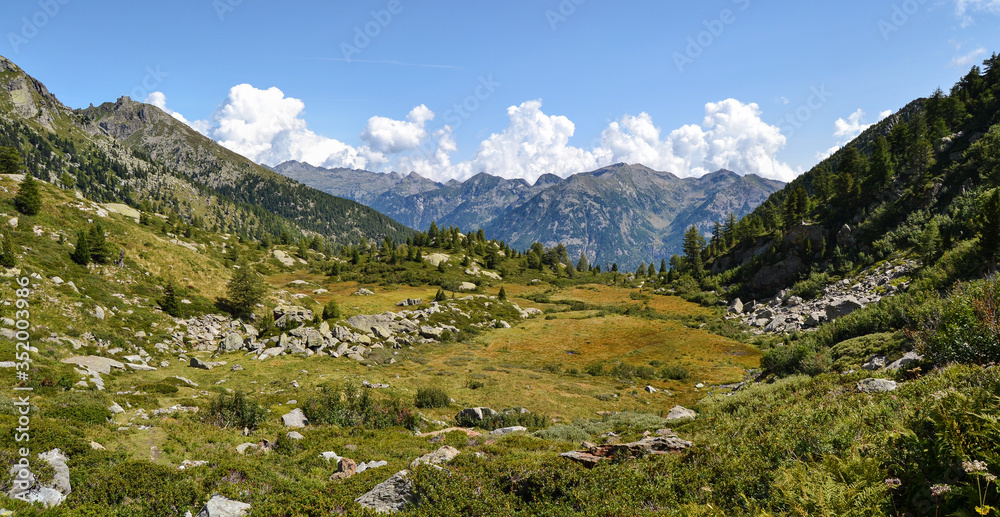 Mountain landscape. Italian Alps. Aosta Vally. Italy