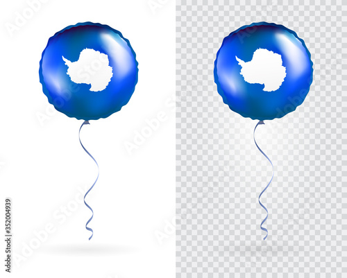 Balloons in Vector as National Flag of Antarctica