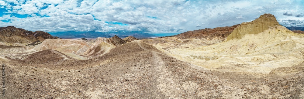 hikink the golden canyon - gower gulch circuit in death valley, california, usa