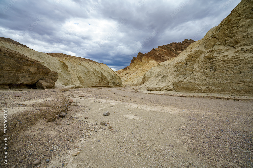 hikink the golden canyon - gower gulch circuit in death valley, california, usa hikink the golden canyon - gower gulch circuit in death valley, california, usa