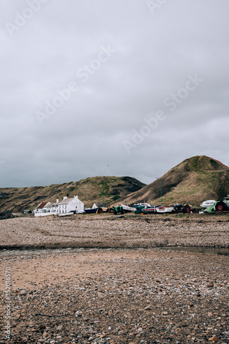 Coastal Seaside Town Beach Town Landscape Fishing Town England Ocean Beach Sea Hills