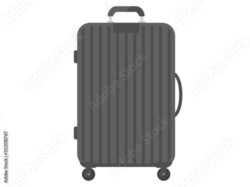 黒色のスーツケースのイラスト