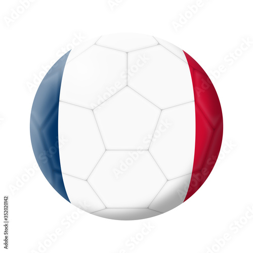 France soccer ball football illustration isolated on white with clipping path