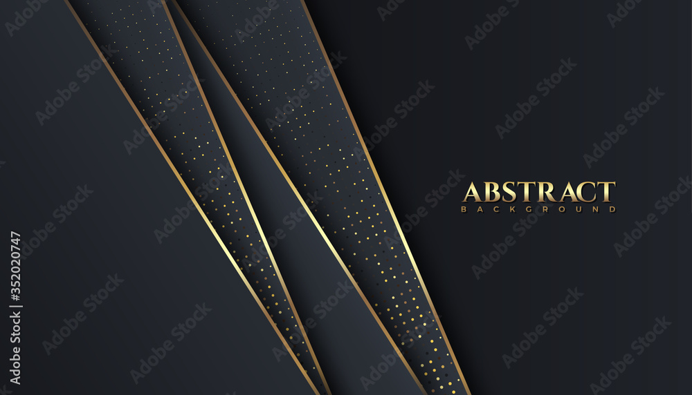 Abstract shape dark and golden color luxury background design template. Confetti background, Shiny glitter, Lines, halftone. Vector illustration Abstract shape dark and golden color luxury background design template. Confetti background, Shiny glitter, Lines, halftone. Vector illustration