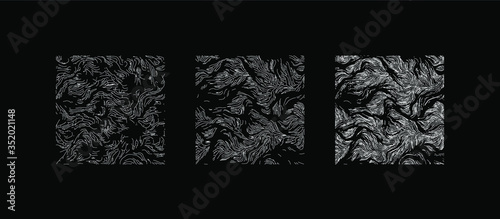 Generative Art with Visualization of Random Perlin Noise. Conceptual image of high tech systems: Artificial Intelligence, Deep Learning, Neural networks and Internet Map.
