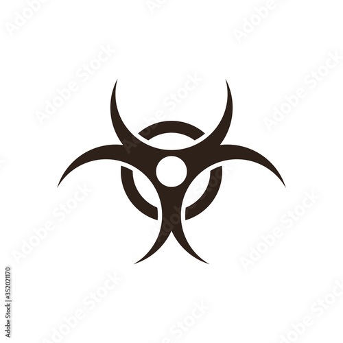 Biohazard flat style icon vector design