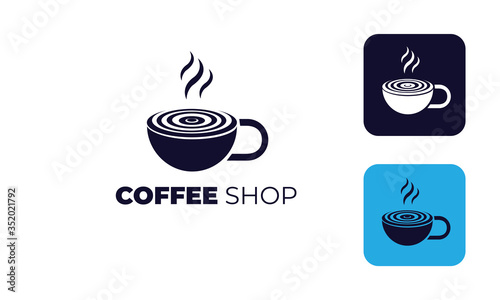 coffee shop logo, cafe logo or for  design mug or cup your brand