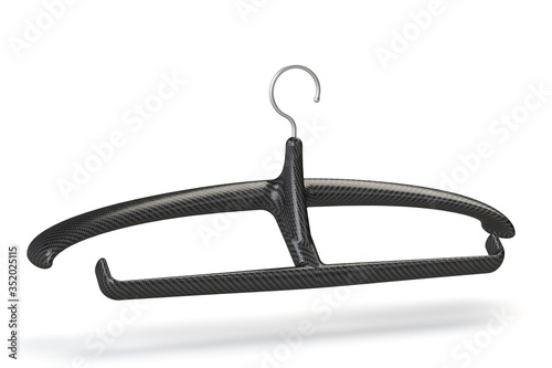 Hanger for drying a wetsuit on a white background. 3D illustration or 3D rendering