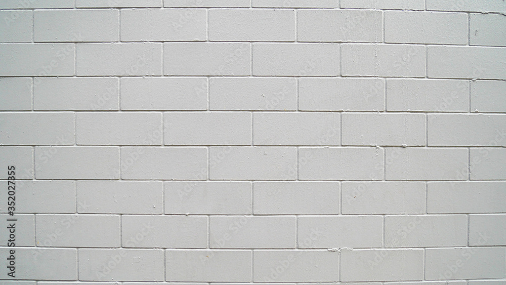 Naklejka premium Traditonal old white brick wall texture for background and architecture