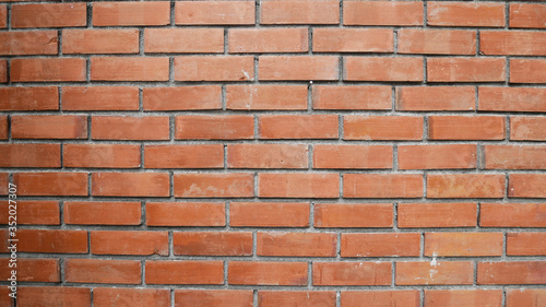 Vintage old orange brick wall texture for background and architecture