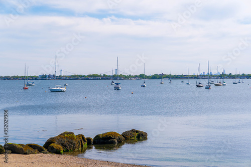 Calm Waters Filled with Boats In City Island New York.