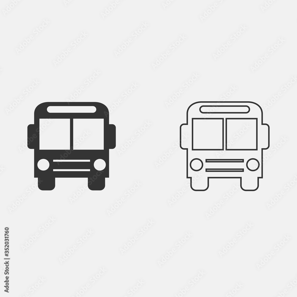 bus icon vector illustration for website and graphic design bus icon vector illustration for website and graphic design