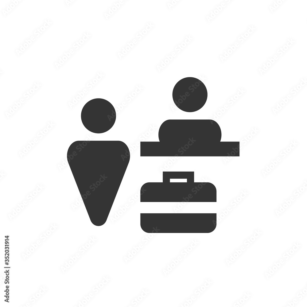 check in hotel icon vector illustration sign check in hotel icon vector illustration sign