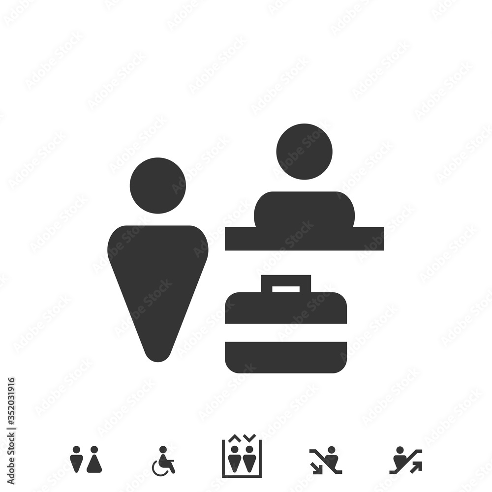 check in hotel icon vector illustration sign check in hotel icon vector illustration sign