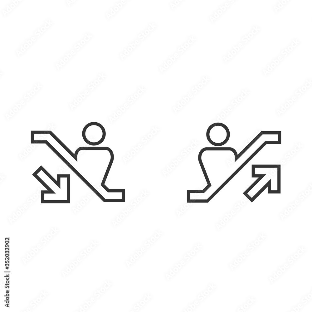escalator icon vector illustration sign escalator icon vector illustration sign
