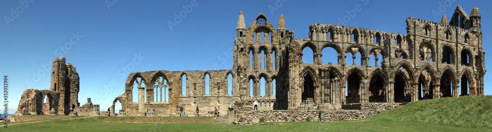 Whitby abbey ruins in north Yorkshire U.K.