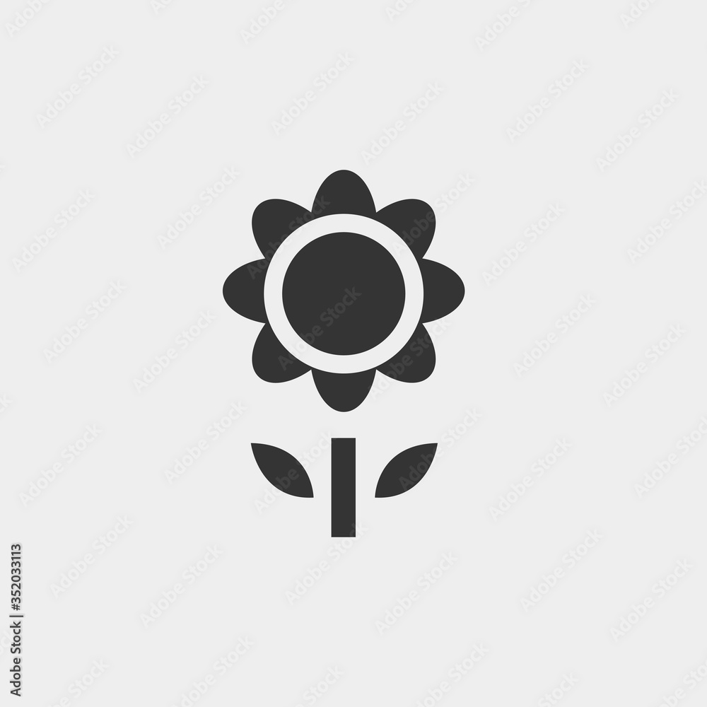 flower plant icon vector illustration for website and graphic design flower plant icon vector illustration for website and graphic design