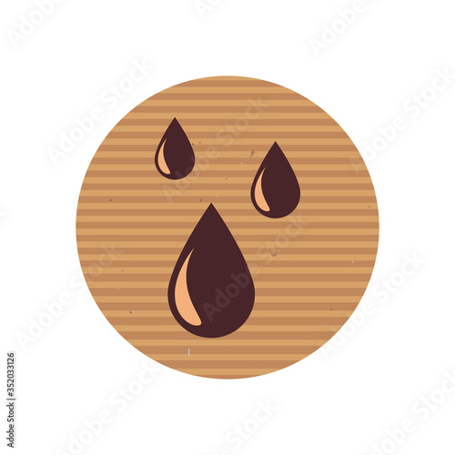 Isolated drops line style icon vector design