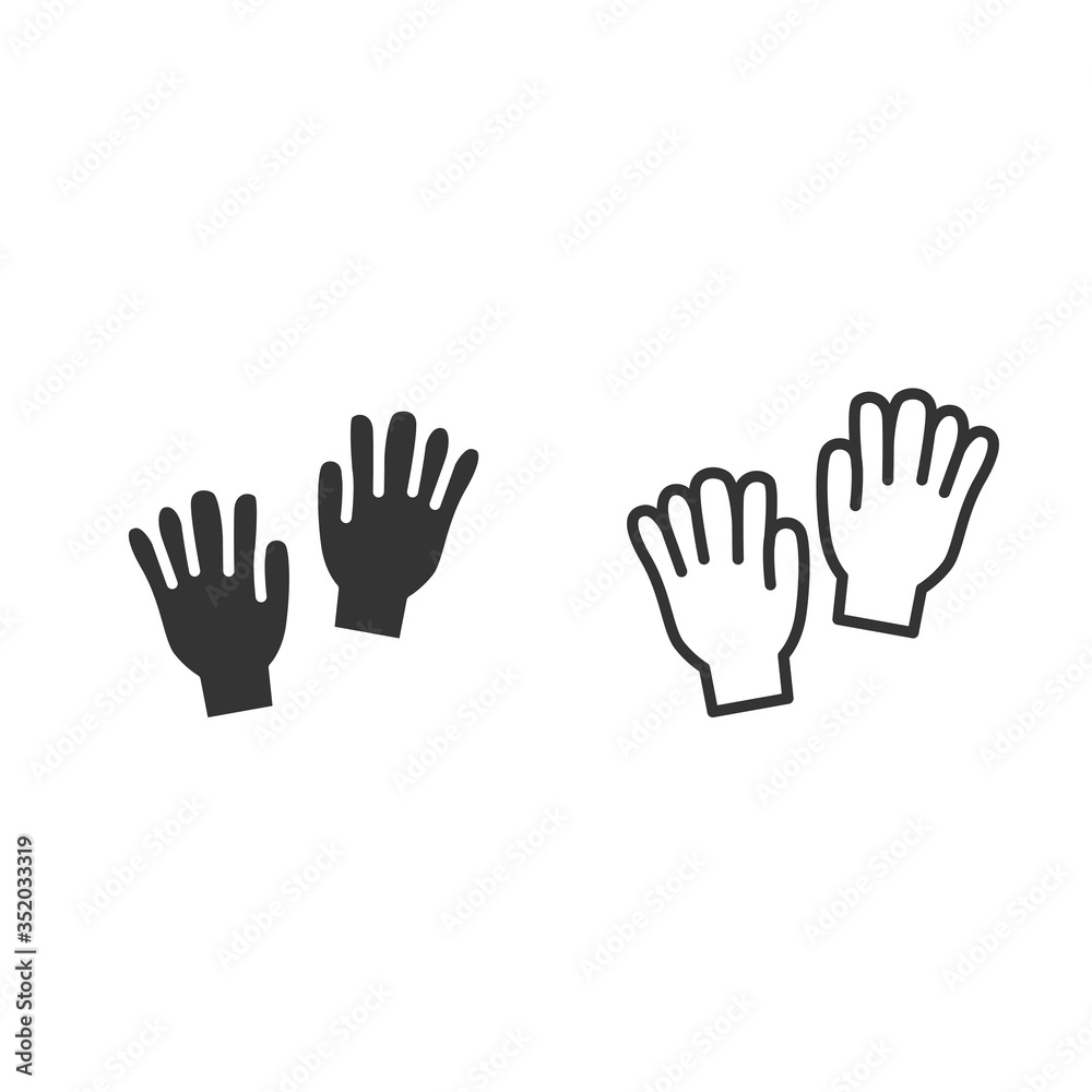 winter gloves icon vector illustration sign winter gloves icon vector illustration sign