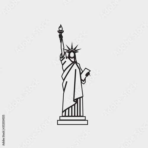 tower of liberty icon vector illustration for website and graphic design