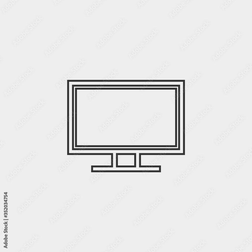 monitor screen icon vector illustration for website and graphic design