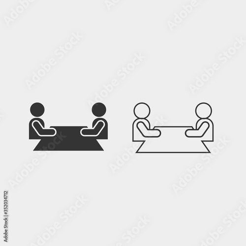 business meeting icon vector illustration for website and graphic design