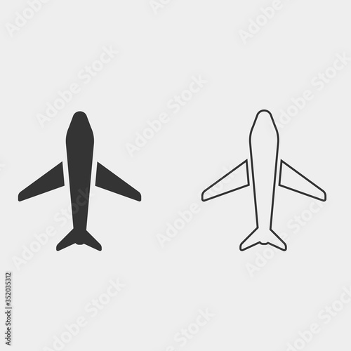 plane icon vector illustration for website and graphic design