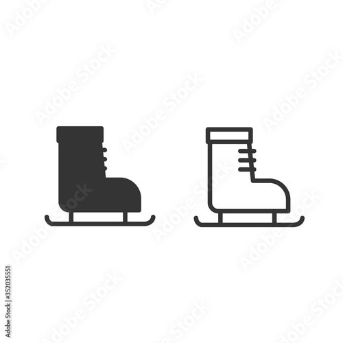 ice skating shoes icon vector illustration sign