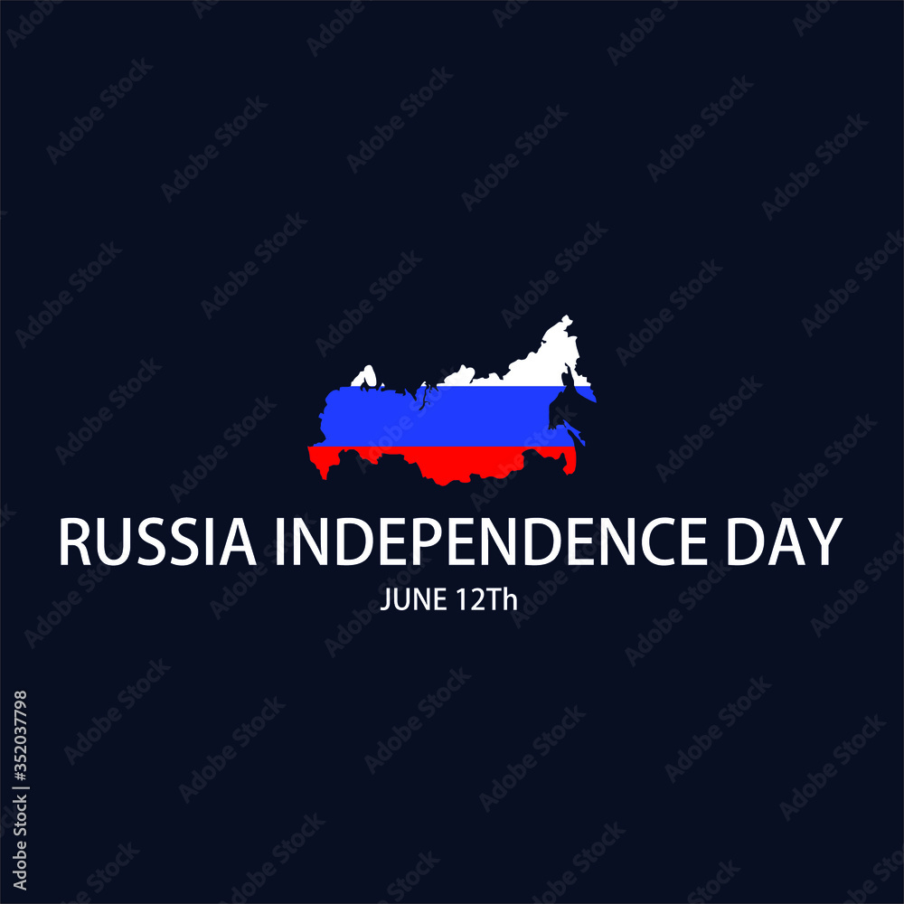 Obraz premium Independence day of Russia. Creative greeting card or banner vector illustration