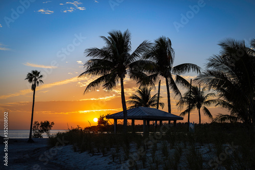 Sunset over the beach