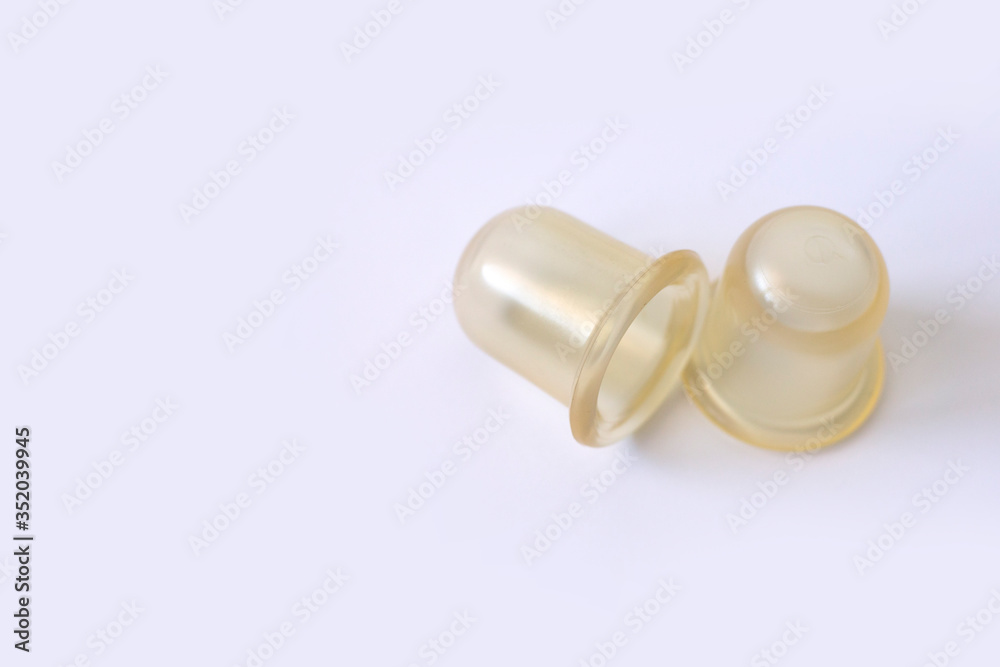Vacuum silicone massage jars. Anti-cellulite and lymphatic body massagers Vacuum silicone massage jars. Anti-cellulite and lymphatic body massagers