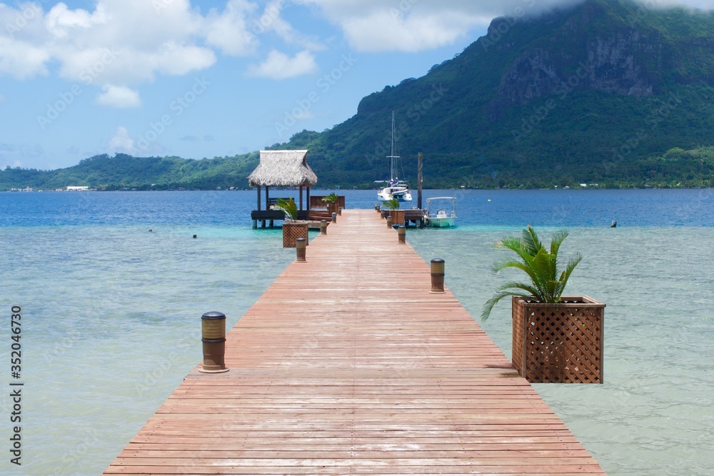 Obraz premium A beach In French Polynesia