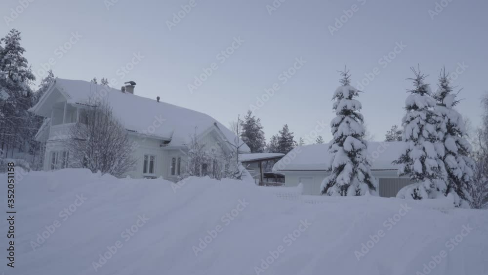 Typical Lapland house during the winter time. Typical Lapland house during the winter time.