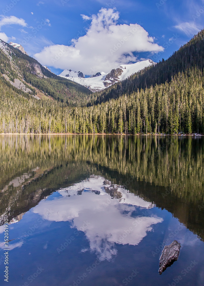 Wonderful Vivid nature scenery. Fantastic views of the turquoise alpine lake, Trees and majestic mountains, under sunlight. Amazing nature mountain landscape. beautiful background for design and post Wonderful Vivid nature scenery. Fantastic views of the turquoise alpine lake, Trees and majestic mountains, under sunlight. Amazing nature mountain landscape. beautiful background for design and post
