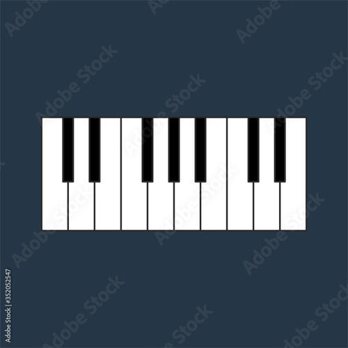 Vector illustration of a piano.