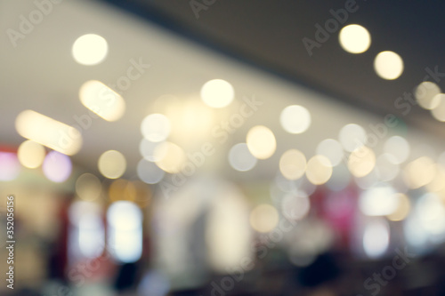 abstract blur bokeh light background in cafe